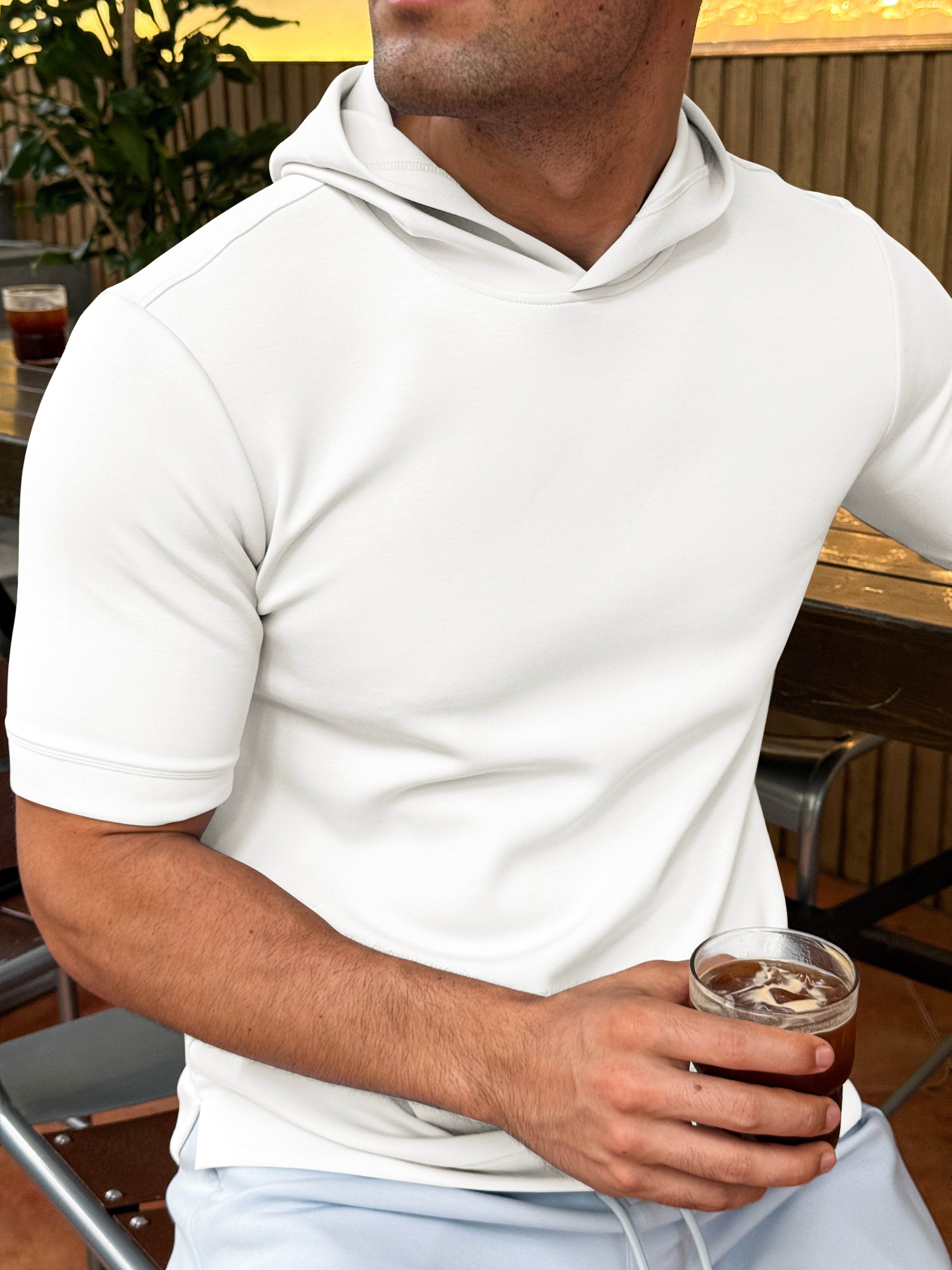 Modal Blend Short Sleeve Hoodie And Weekend Jogger Set