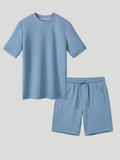 Modal Blend Short Sleeve Tee And Casual Short 8" Set