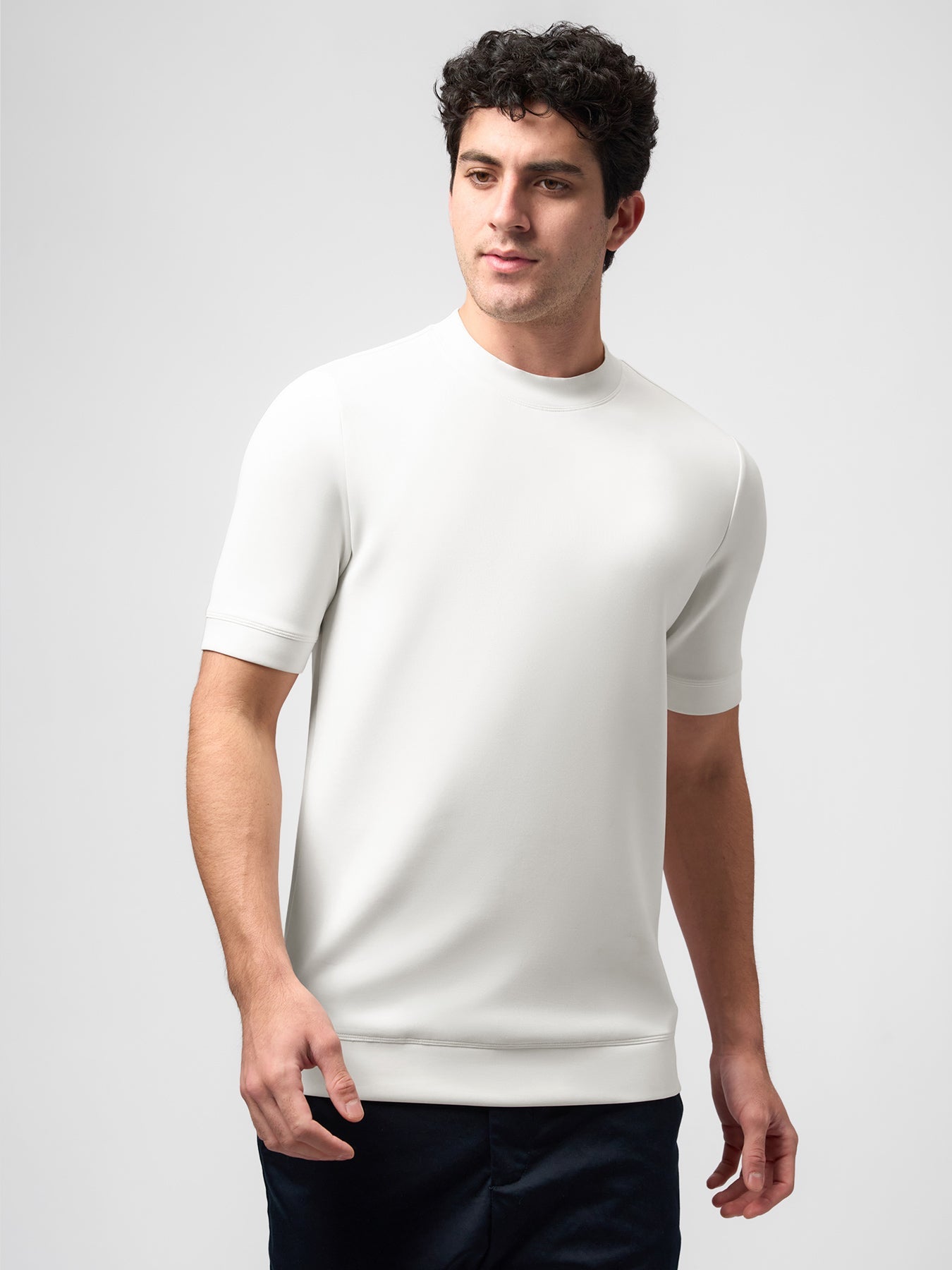 Modal Blend Short Sleeve Tee And Cozyapscer Straight Leg Pant Set