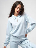 Modal Blend Collared Zip Tee Side Pockets