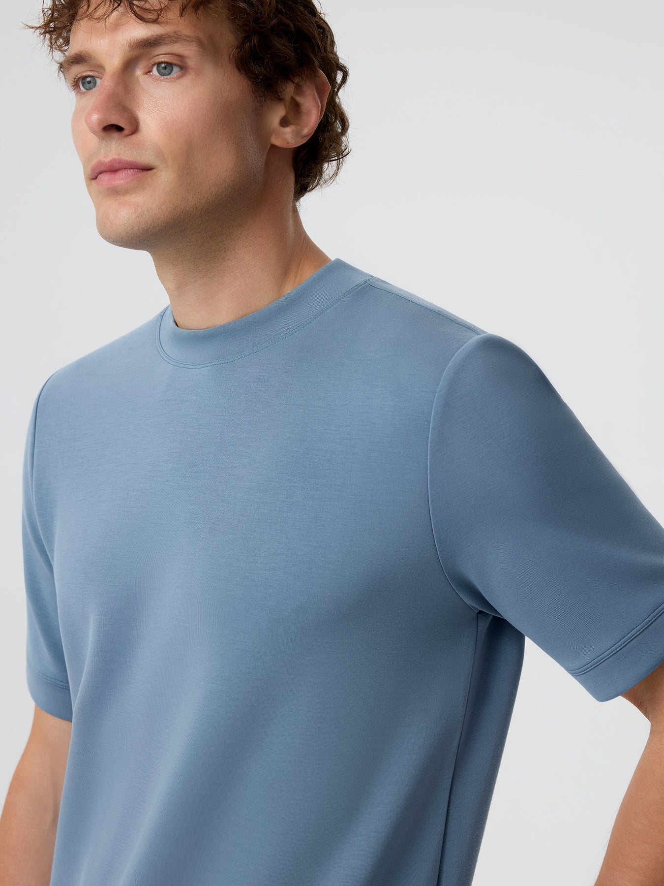 Modal Blend Short Sleeve Tee And Casual Short 8" Set