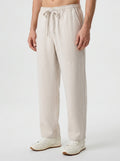 Natural Linen Straight Leg Trousers 30"