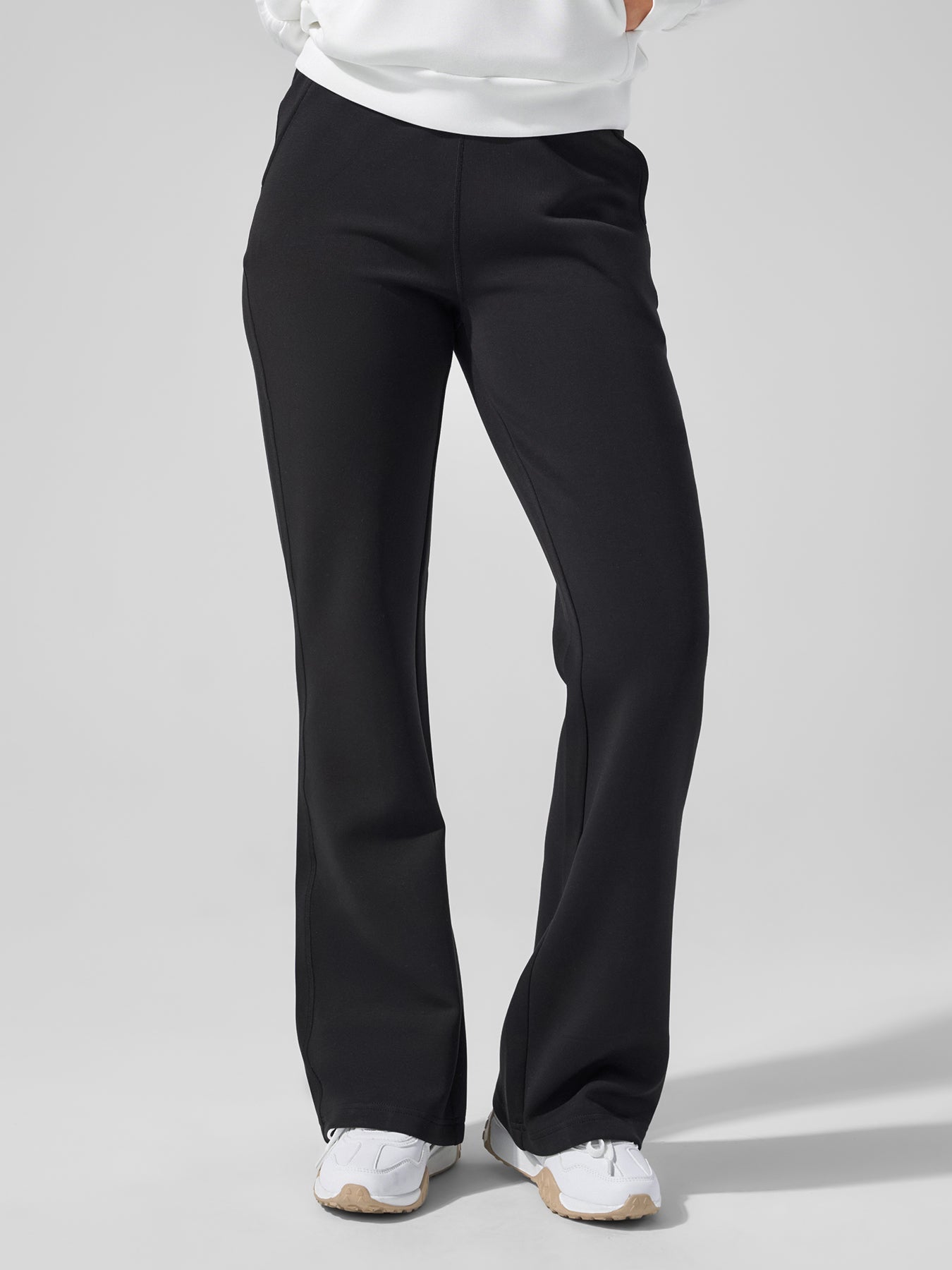 Modal Blend Hoodie And Drawstring Flare Pants Set