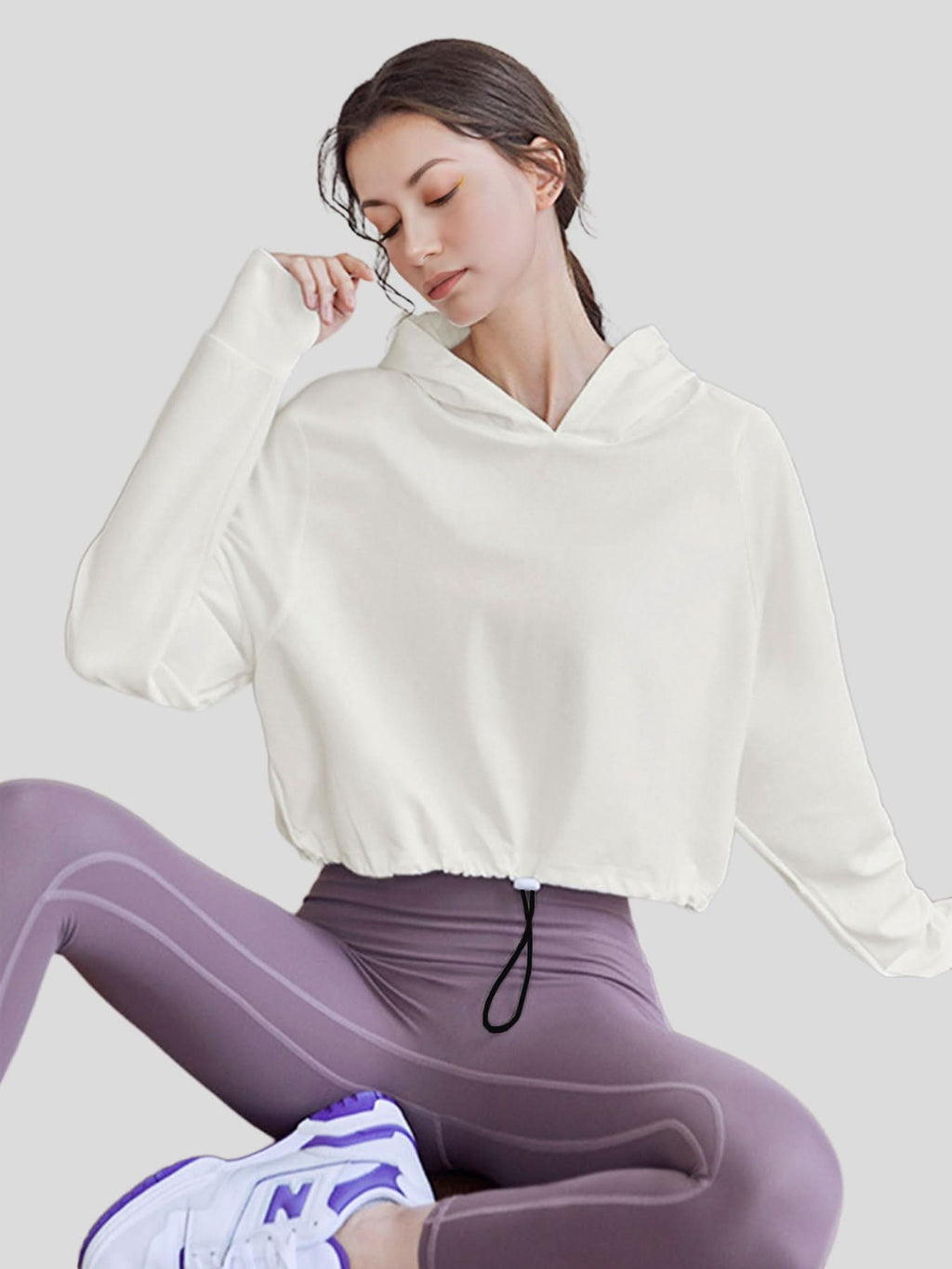 Women Modal Blend Hoodie And Wide Leg Pant Set